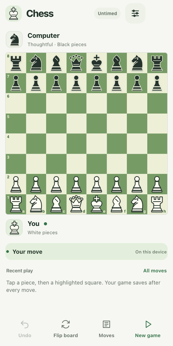 Chess app preview